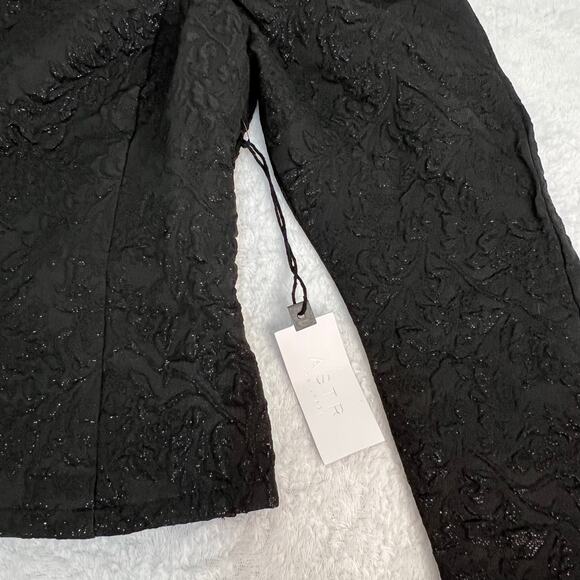 ASTR The Label Remi Puff Sleeve Black Floral Jacquard Sparkle Top Size M NWT - Picture 11 of 14